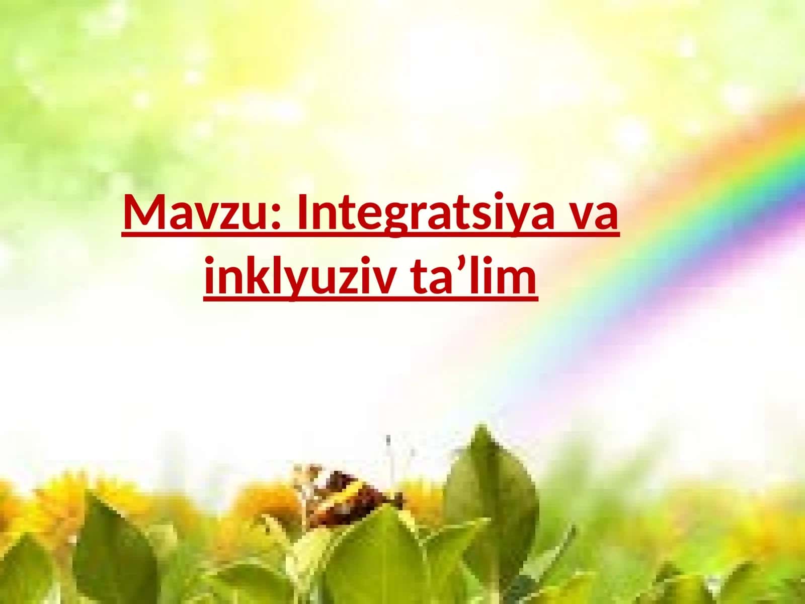 Integratsiya va inklyuziv taʼlim 1