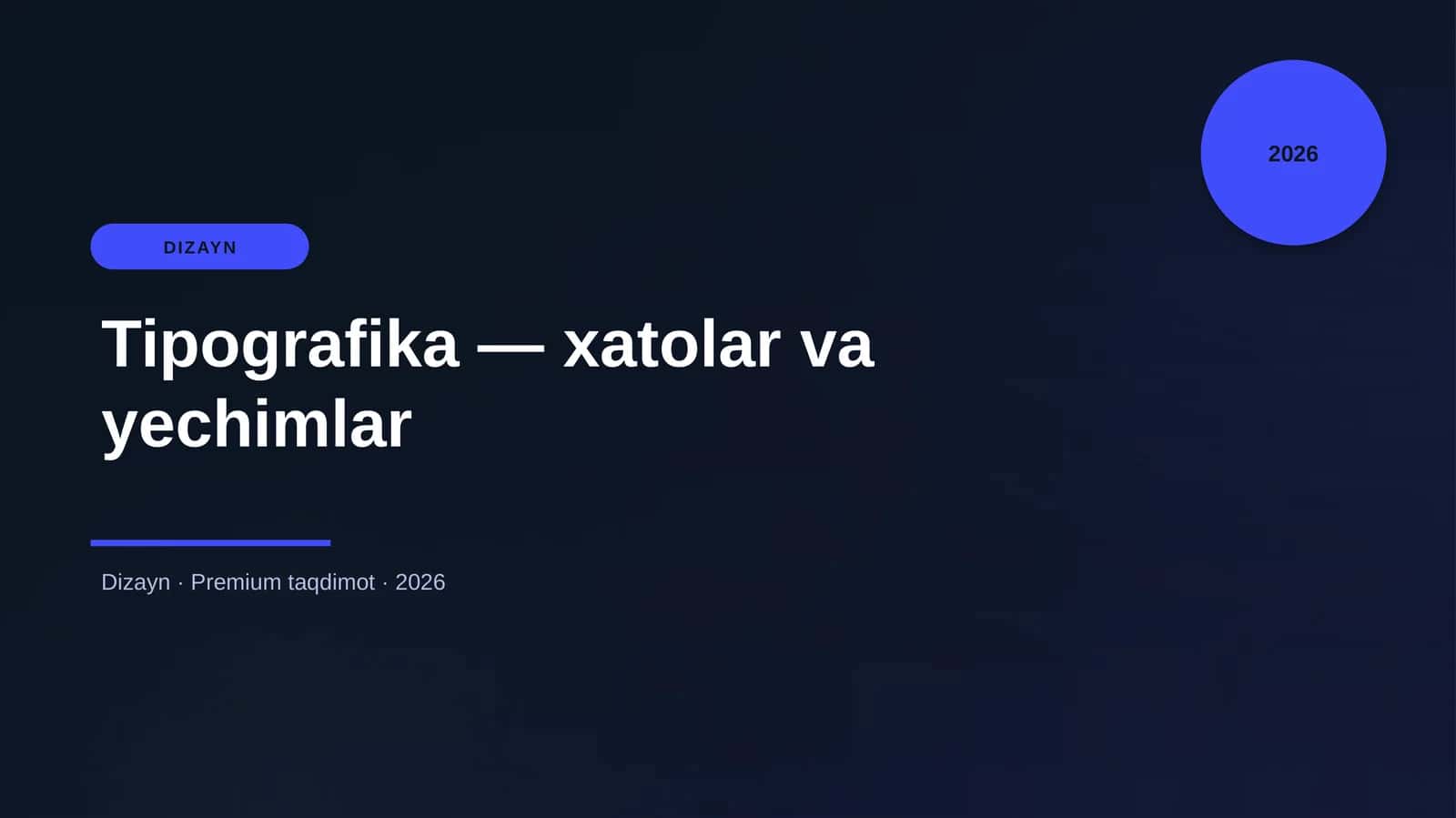 Tipografika — xatolar va yechimlar 1
