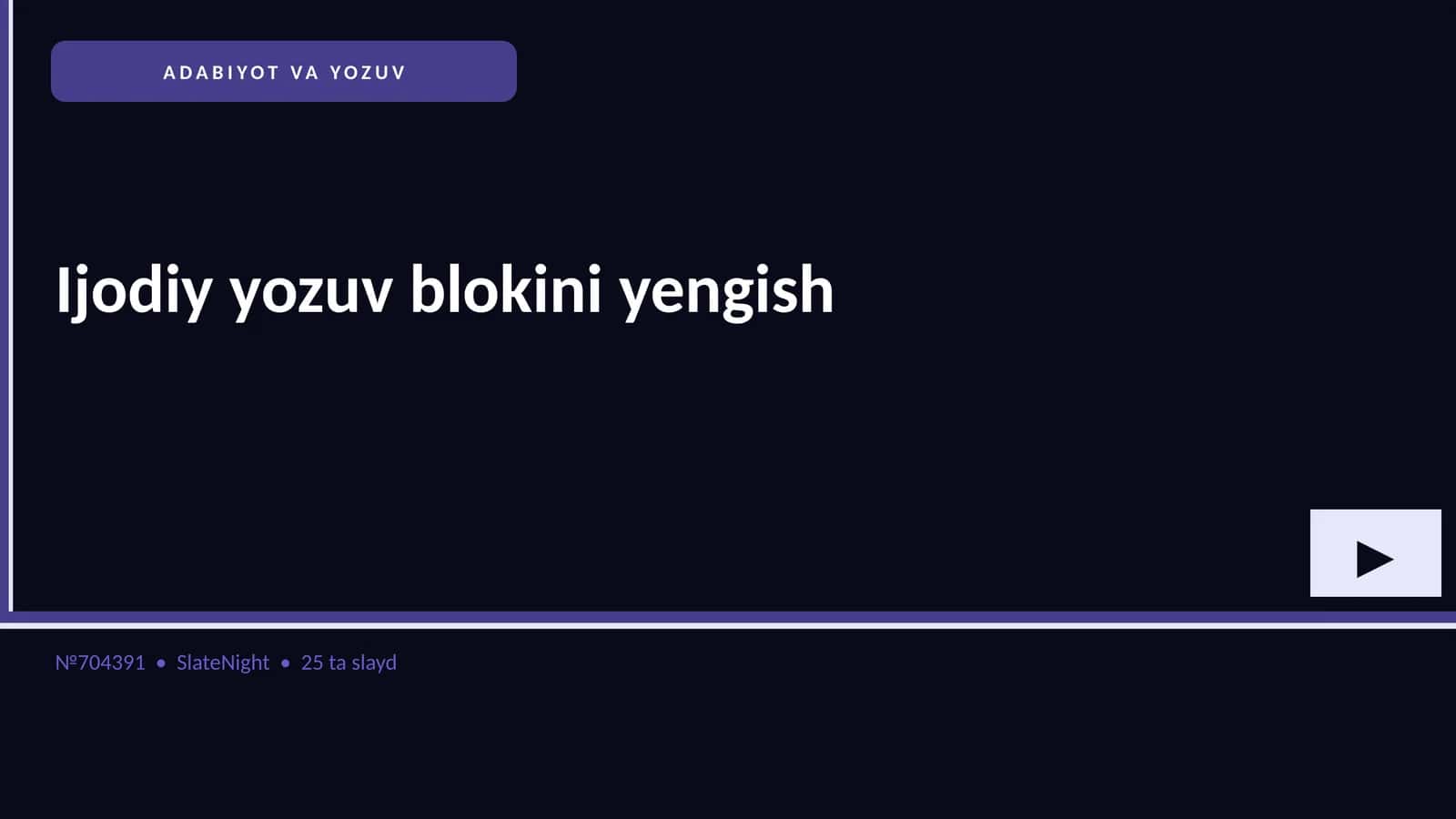 Ijodiy yozuv blokini yengish 3