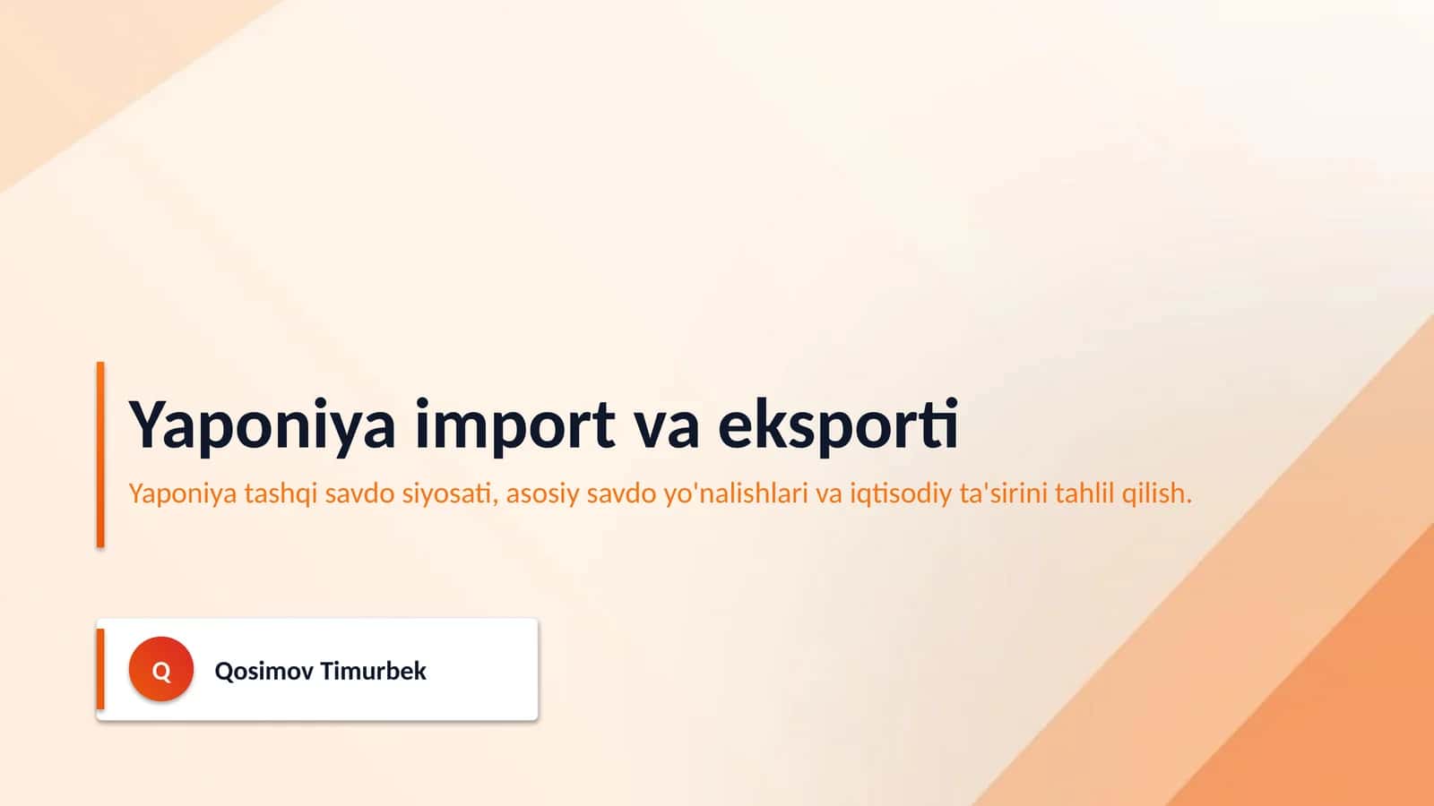 Yaponiya import va eksporti 1