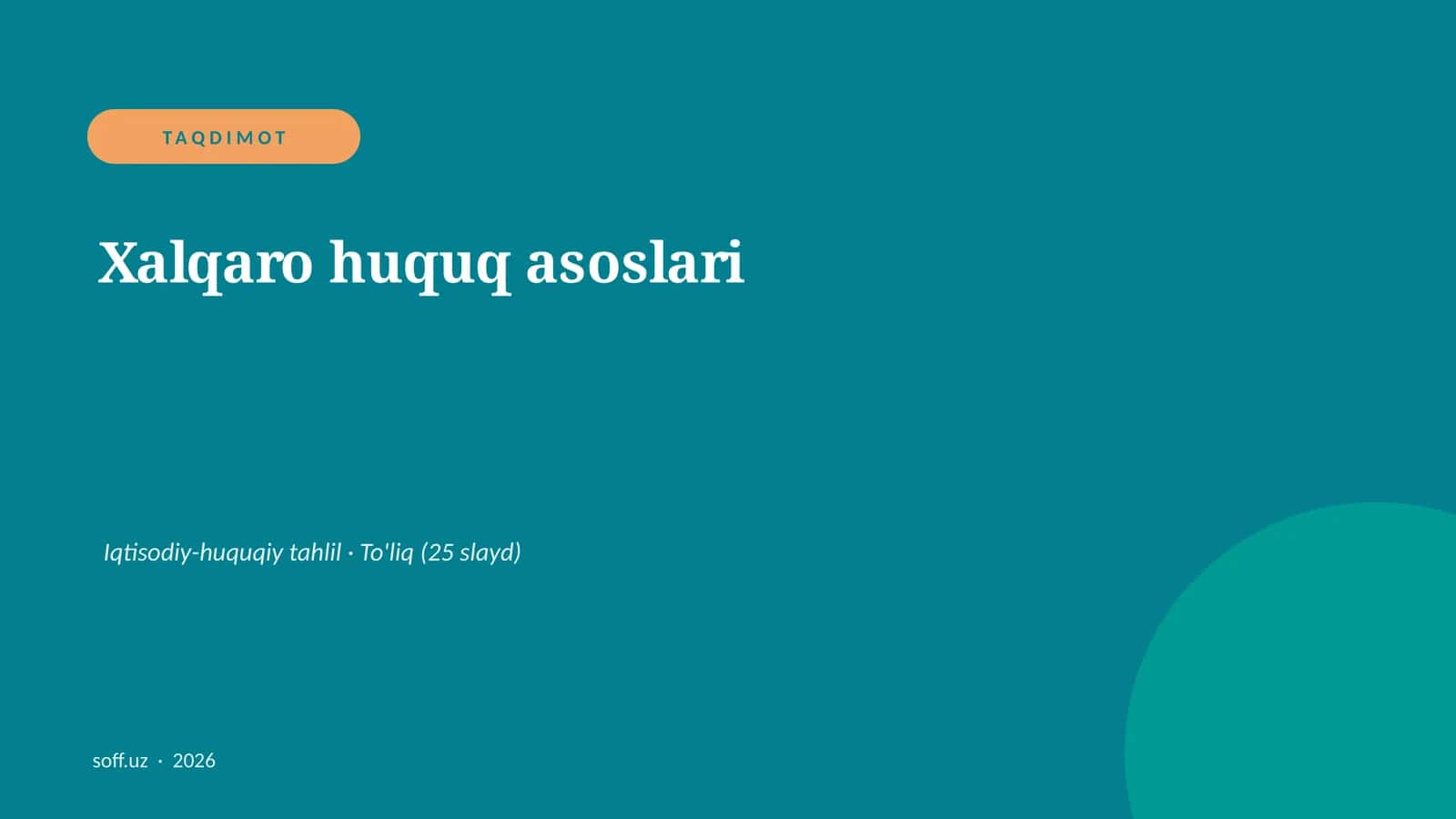 Xalqaro huquq asoslari 1