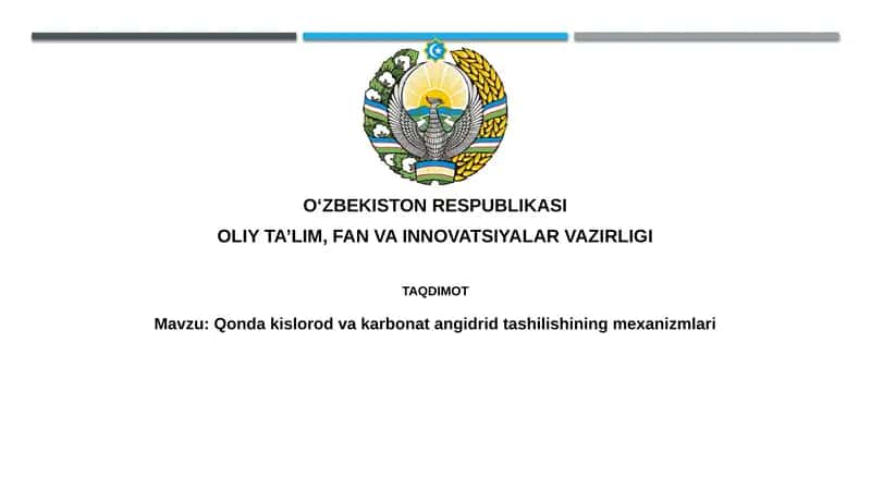 Qondaki s'orod va karbonat angidrid tashilishining mexanizmlari 1