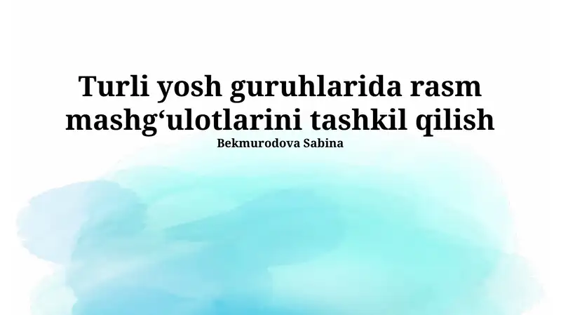 Rasm Chizish Kurslari 1