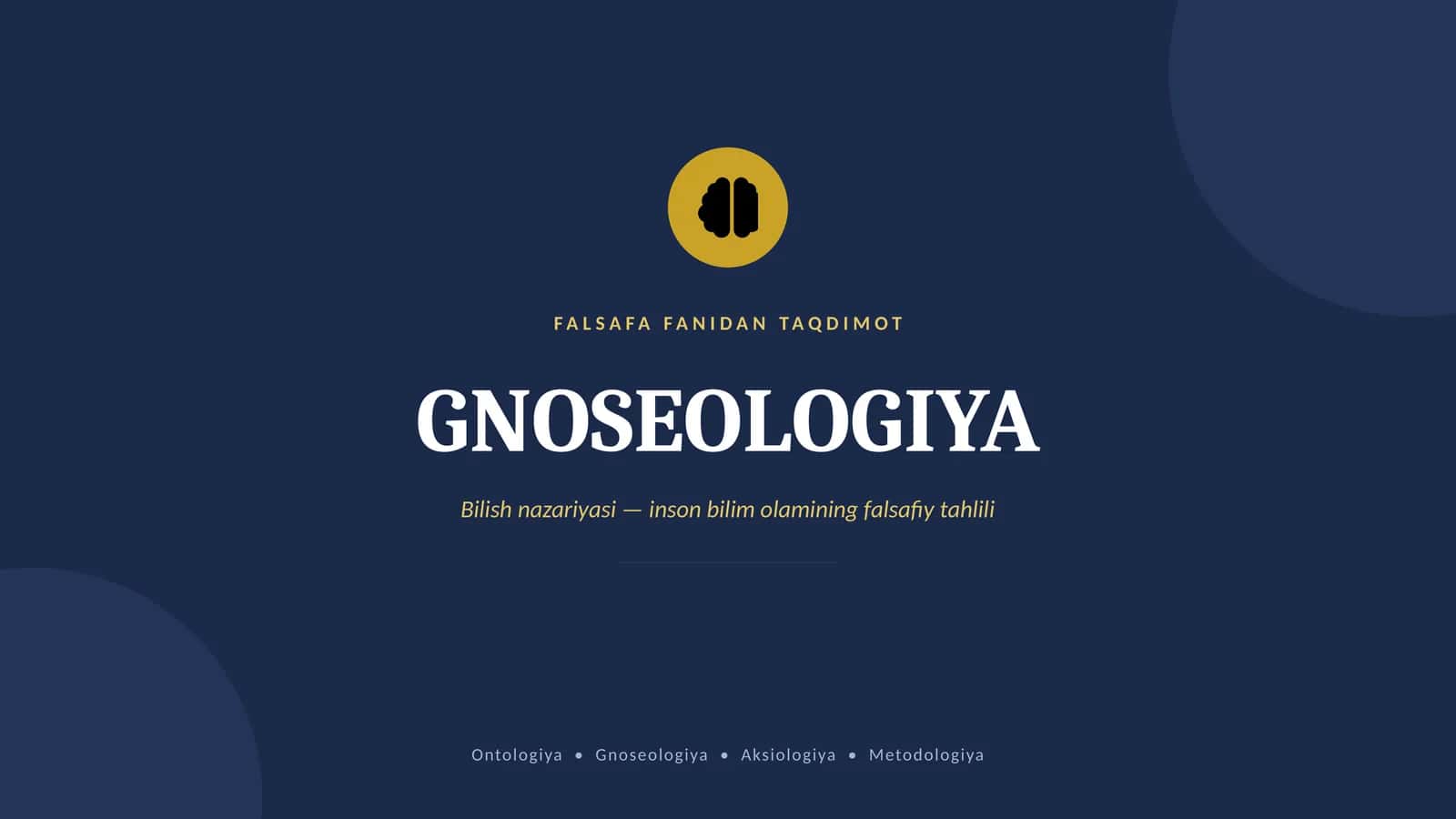 FALSAFA FANIDAN TAQDIMOT 1