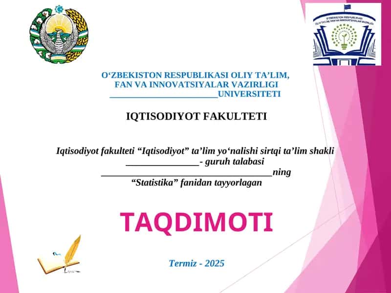 Raqamli to‘lov tizimlari (Payme, Click, Uzum Pay) rivojlanishining statistik tahlili 1