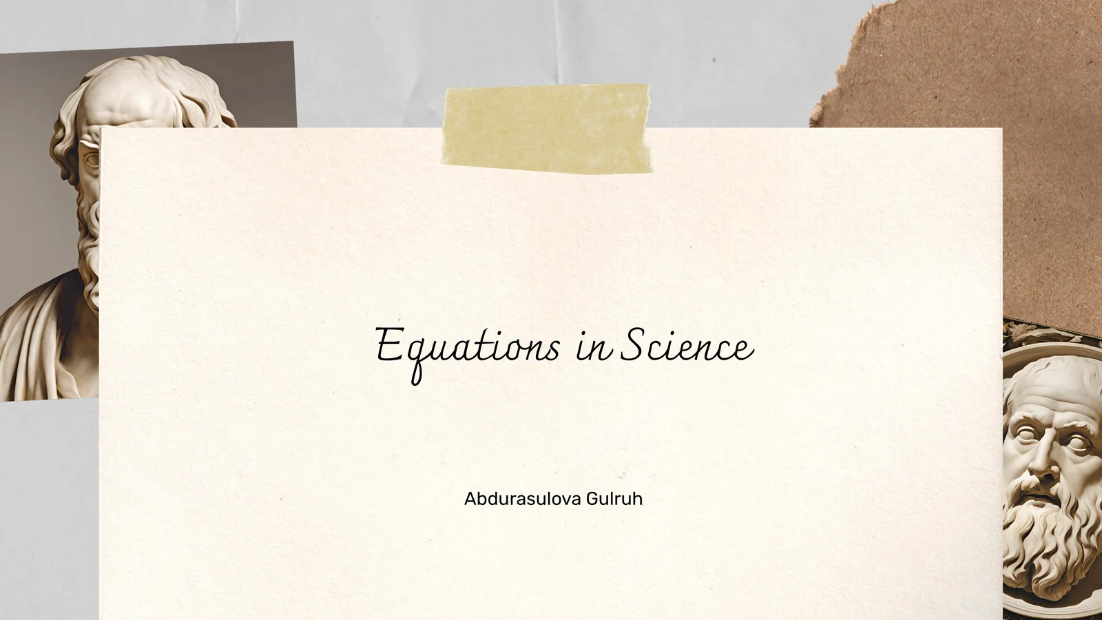 Equations in Science 1