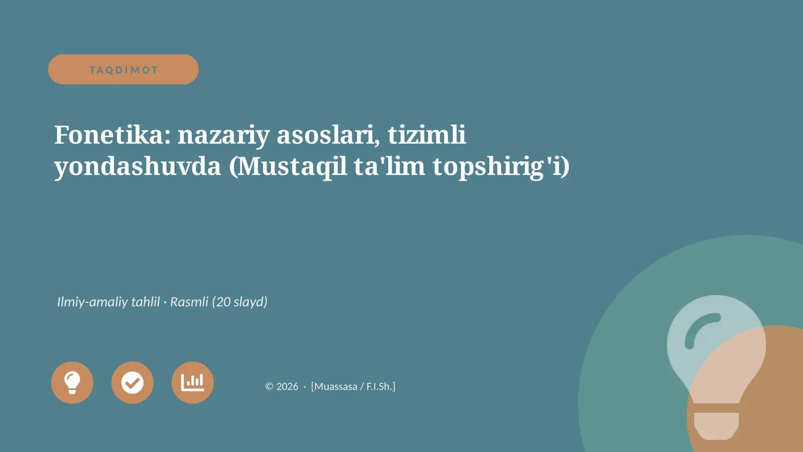 Fonetika: nazariy asoslari, tizimli yondashuvda 1