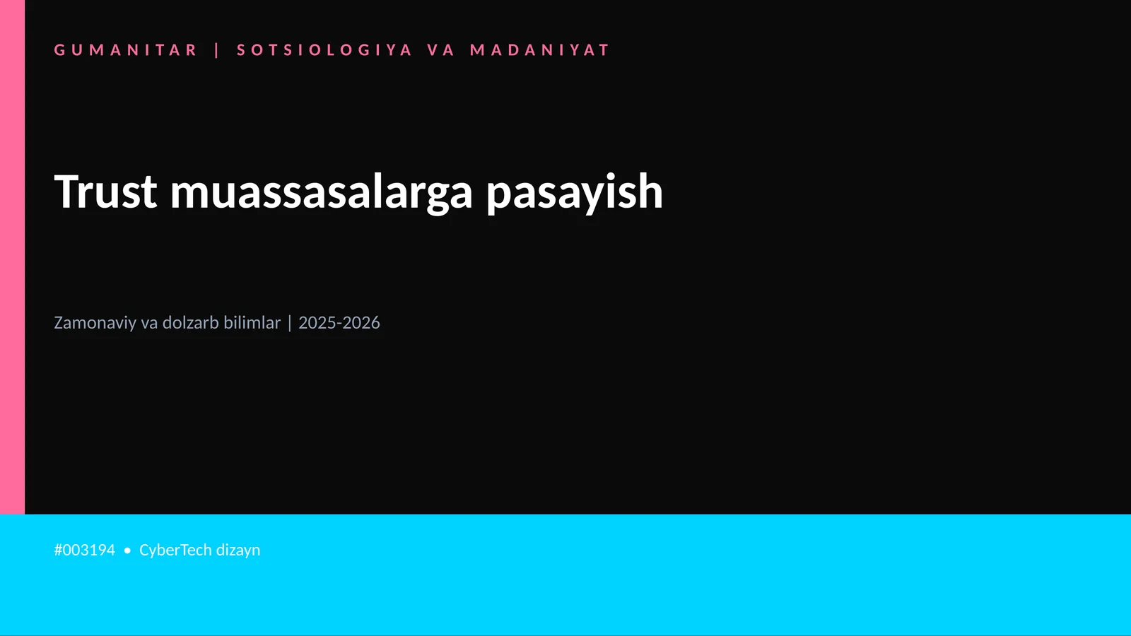 Trust muassasalarga pasayish 1