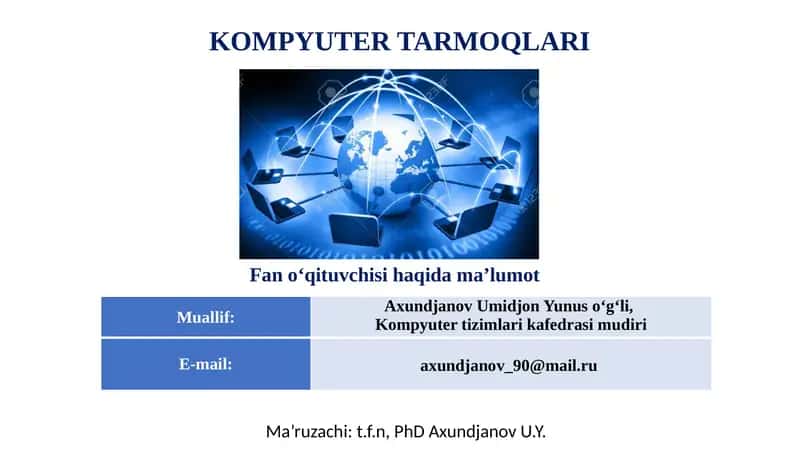 Kompyuter tarmoqlari 1