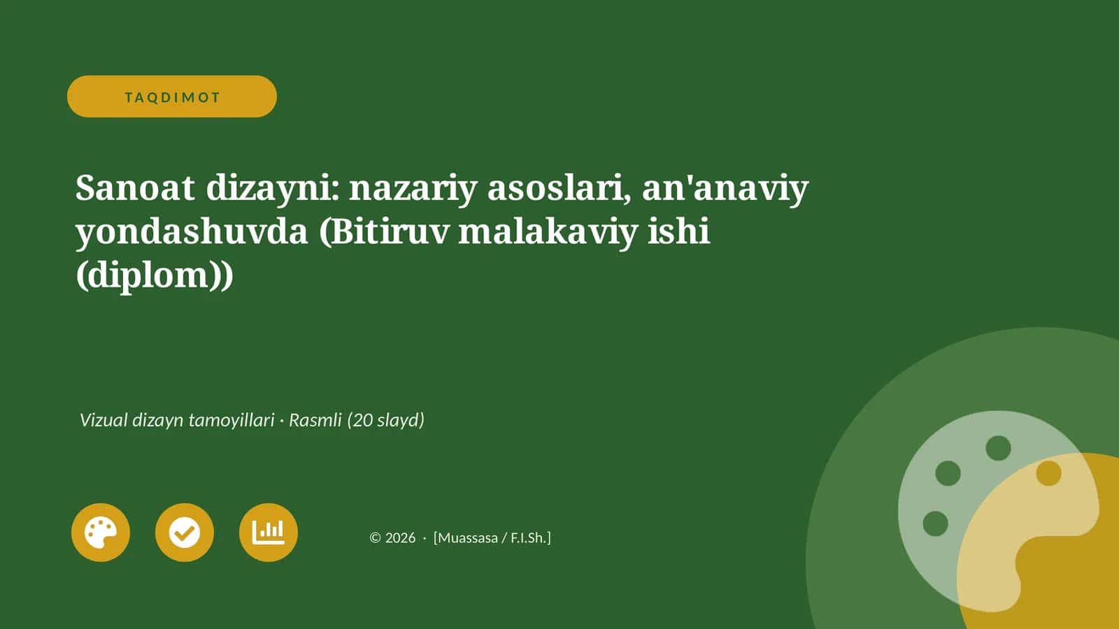 Sanoat dizayni: nazariy asoslari, an'anaviy yondashuvda (Bitiruv malakaviy ishi (diplom)) 1
