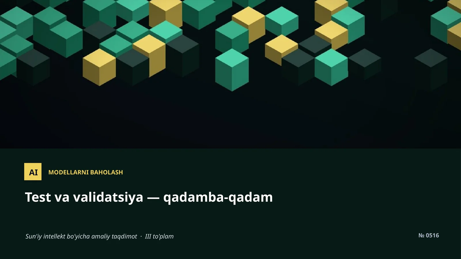 MODELLARNI BAHOLASH 1