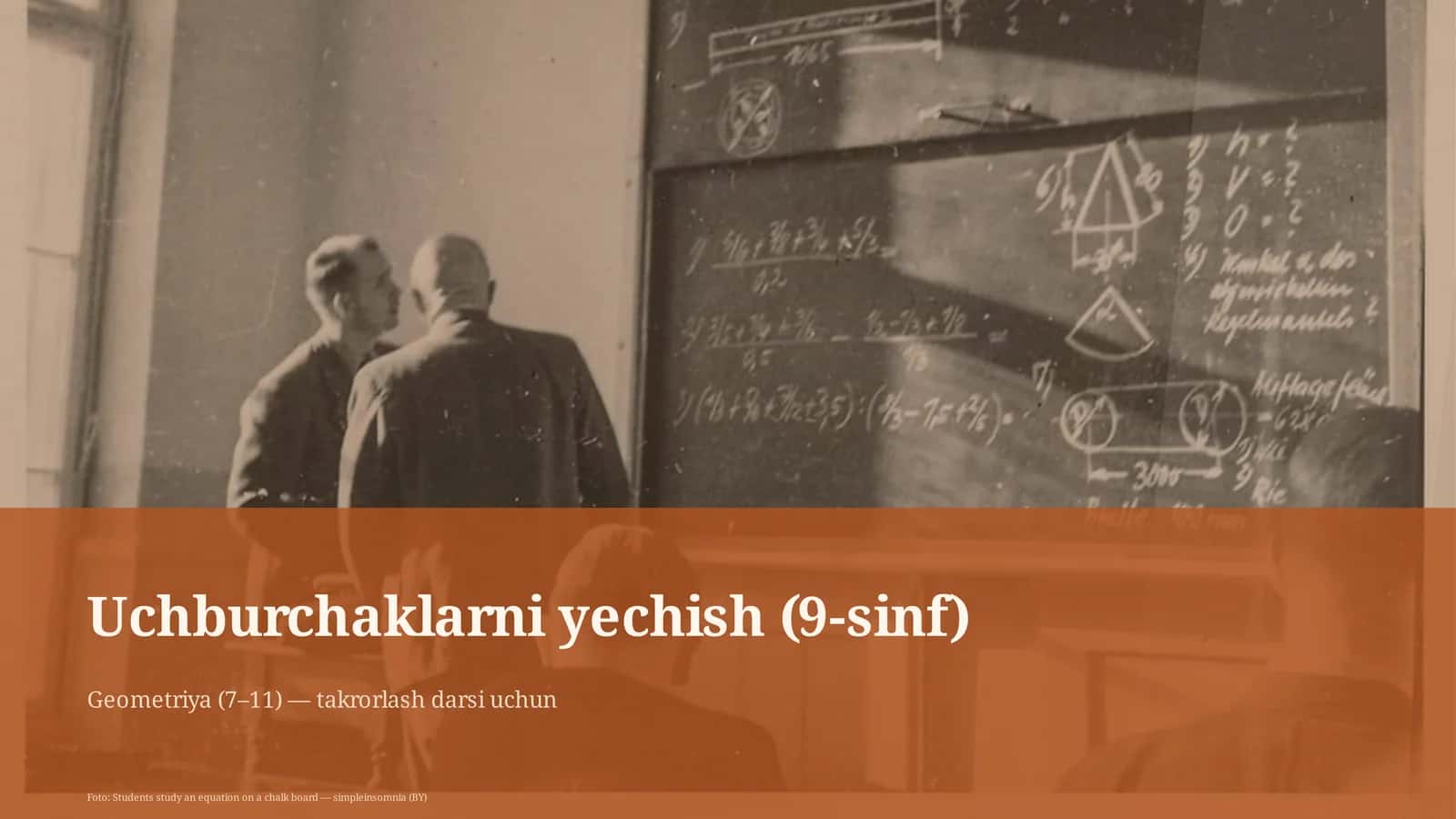 Uchburchaklarni yechish (9-sinf) 4