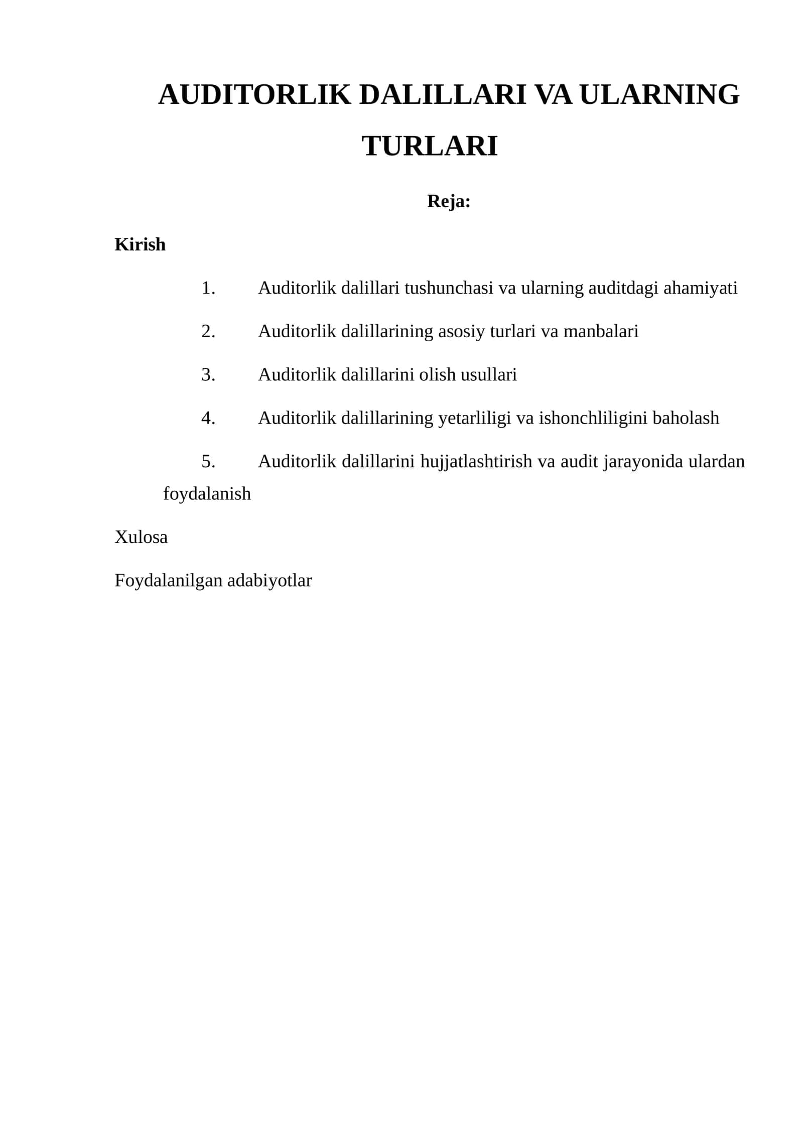 Auditorlik Dalillari Va Ularning Turlari 1