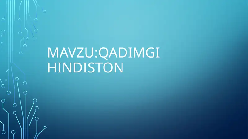 Qadimgi Hindiston 1