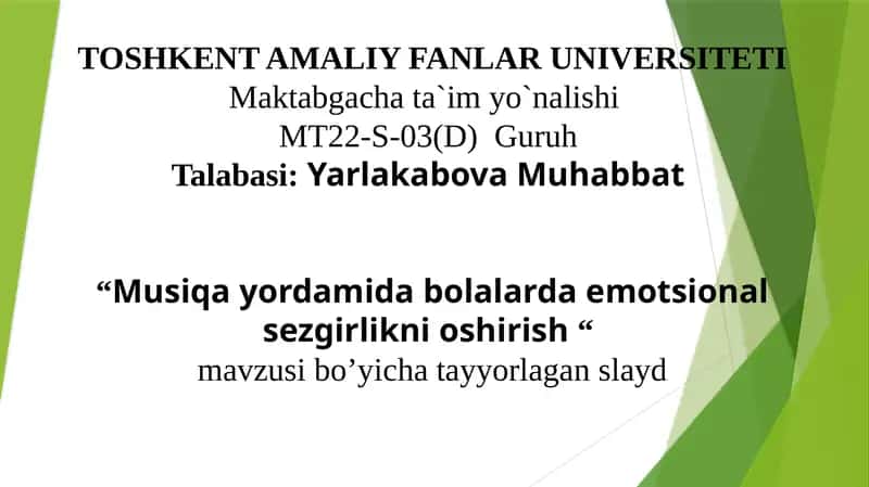 Musiqa yordamida bolalarda emotsional sezgirlikni oshirish 1