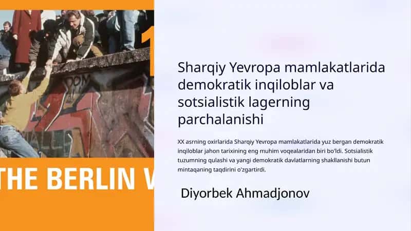 Sotsialistik tuzumning parchalanishi 1