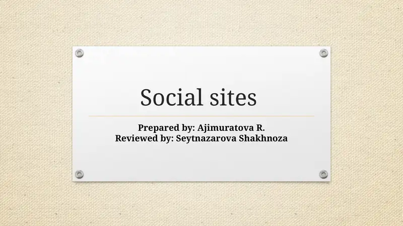 Social sites 1