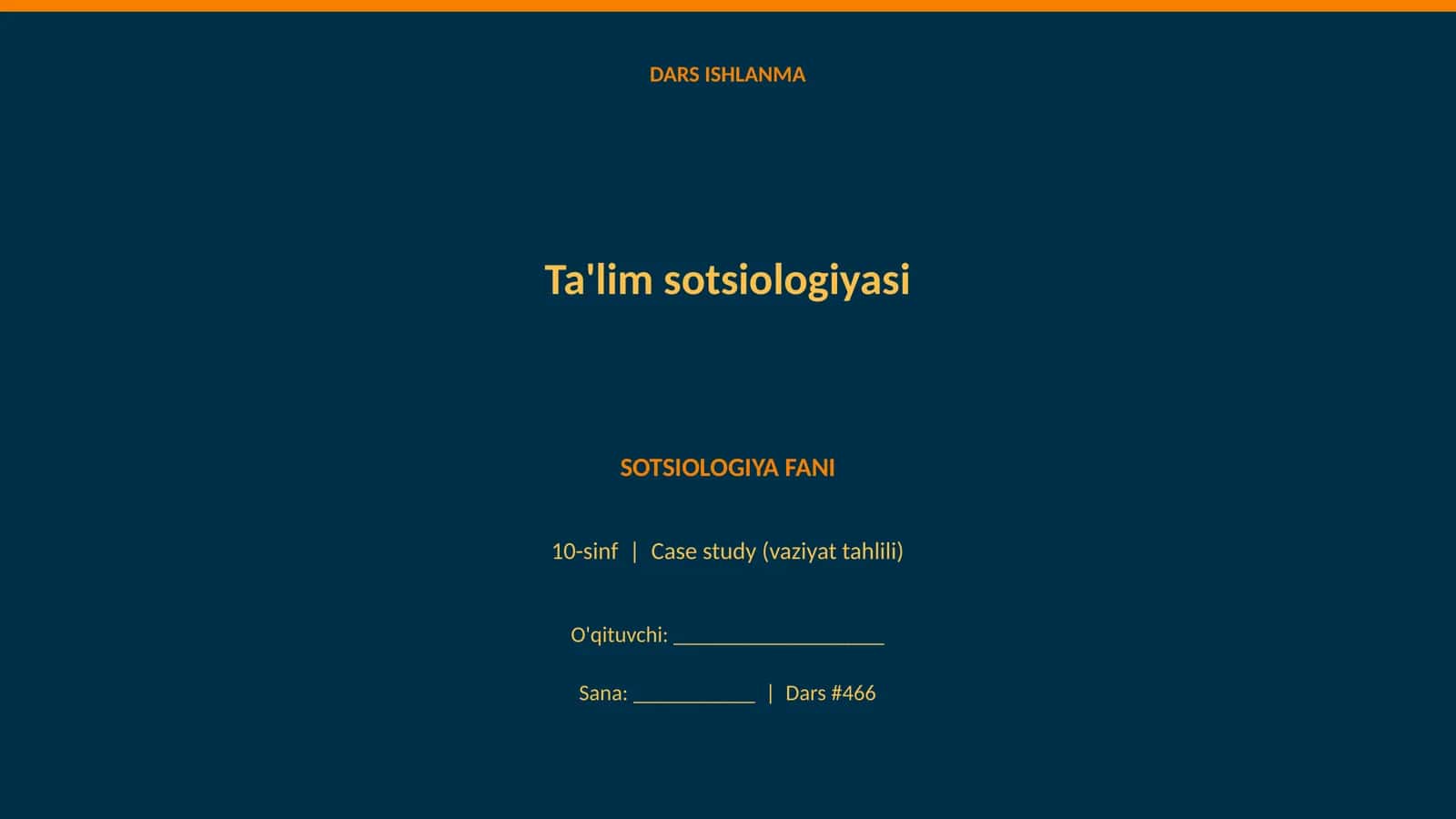 Ta'lim sotsiologiyasi 1