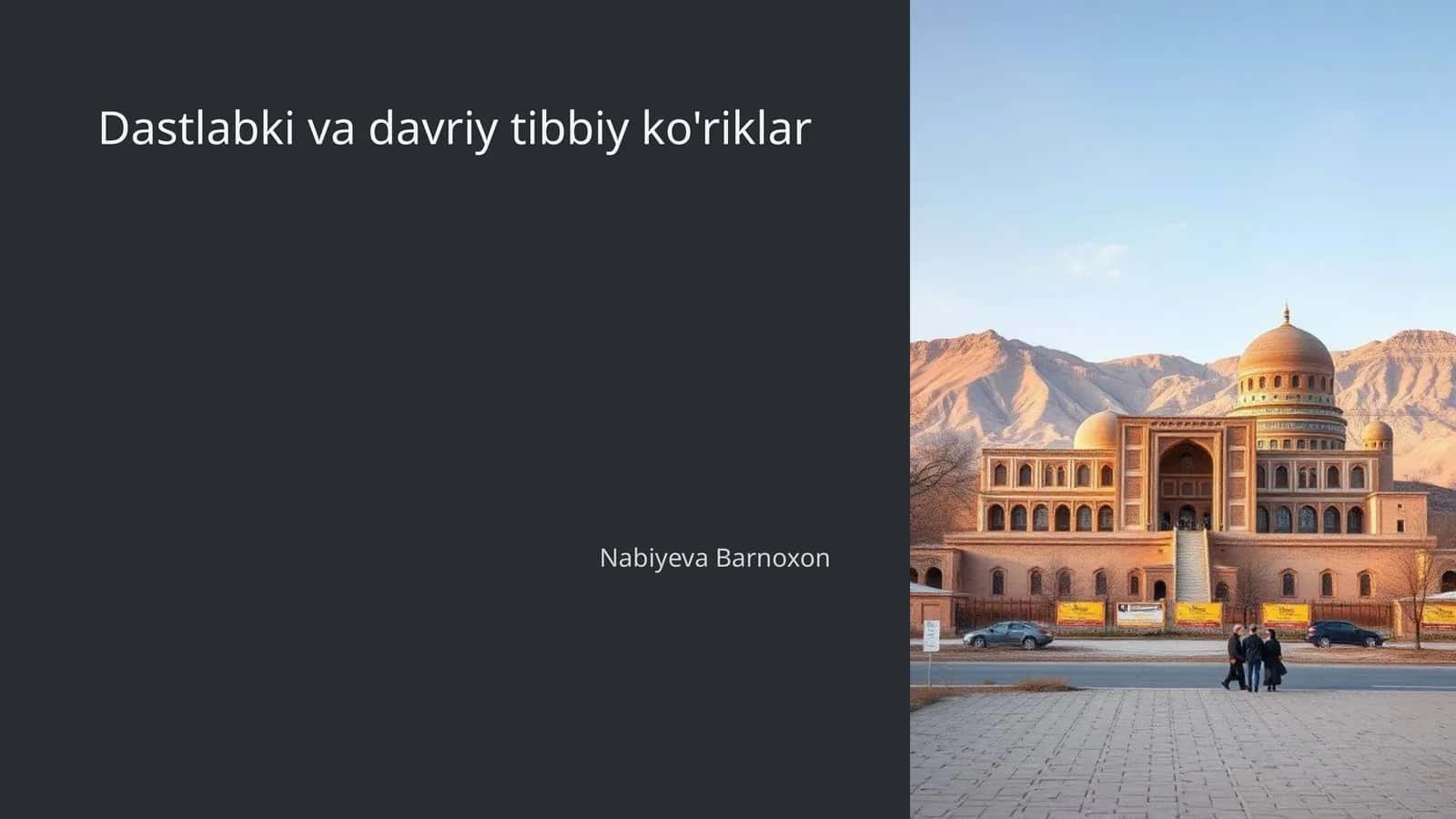 Dastlabki va davriy tibbiy ko'riklar 1
