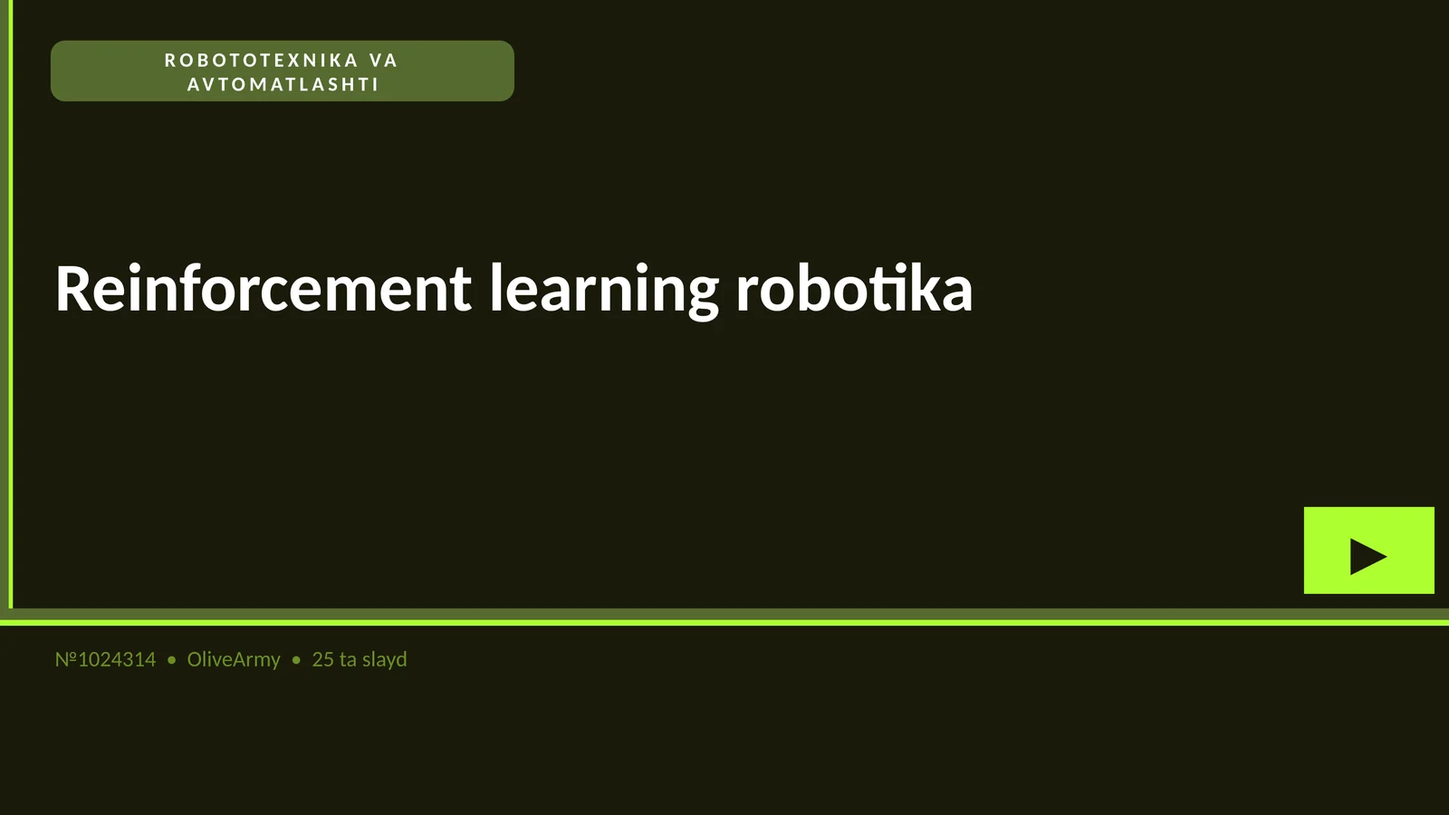 ROBOTOTEXNIKA VA AVTOMATLASHTI 1