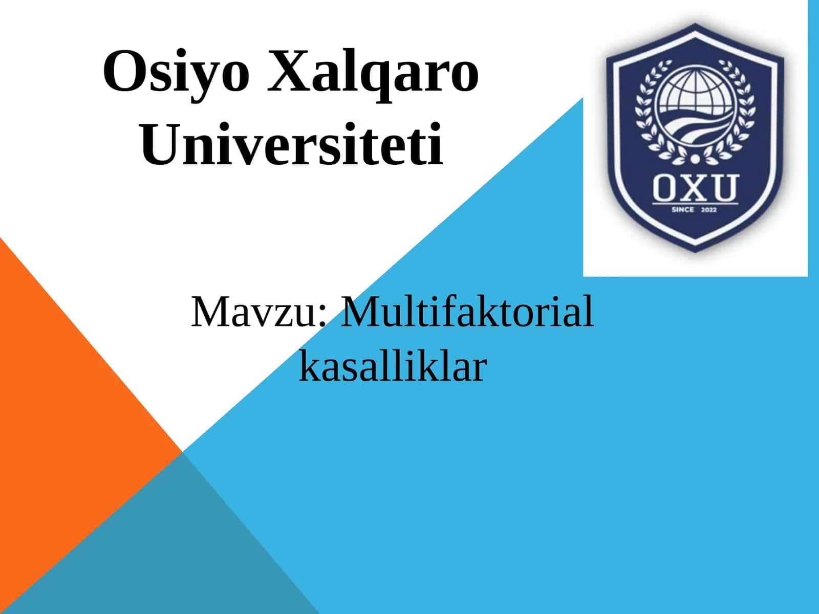 IRSIY MOYILLI (MULTIFAKTORIAL) KASALLIKLAR 1