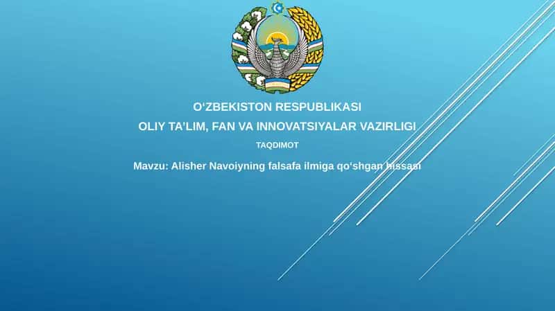 Alisher Navoiyning falsafa ilmiga qo'shgan hissasi 1