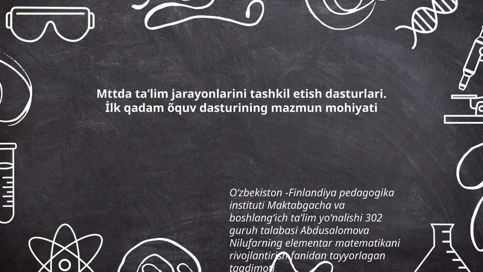 Elementar matematika taqdimoti 1
