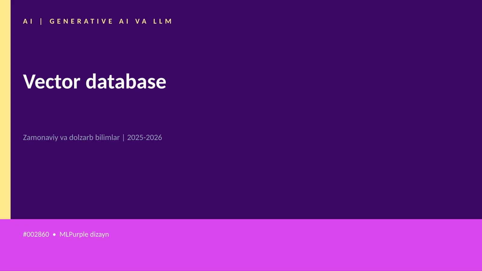 Vector database 1