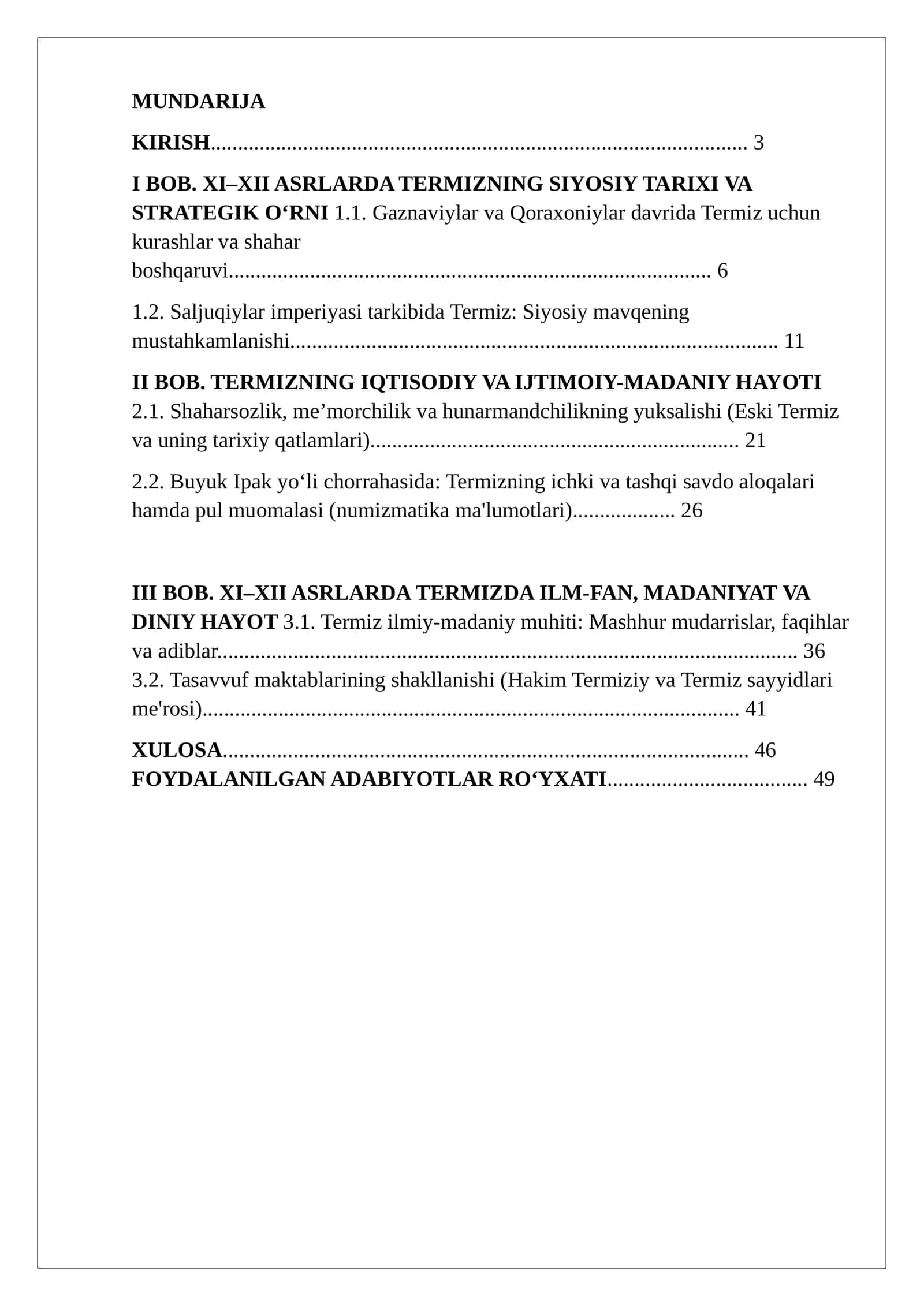 Termizning Siyosiy Tarixi va Iqtisodiy Hayoti 1