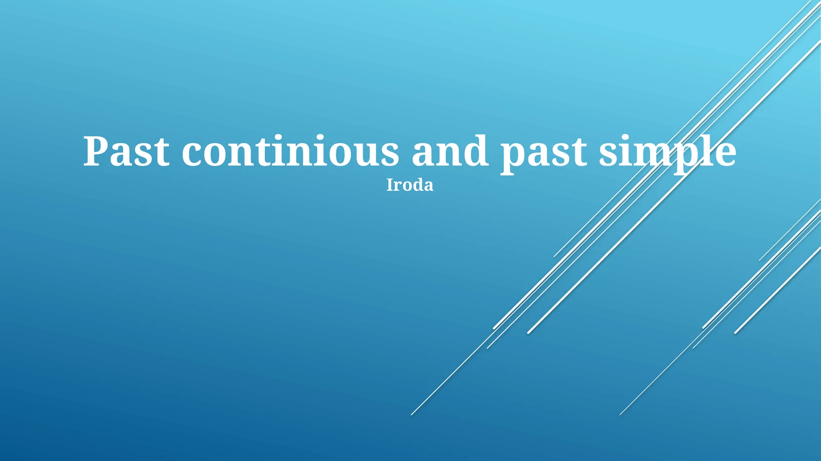 Past continious and past simple 1