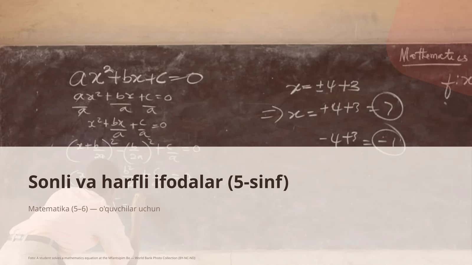Sonli va harfli ifodalar (5-sinf) 1