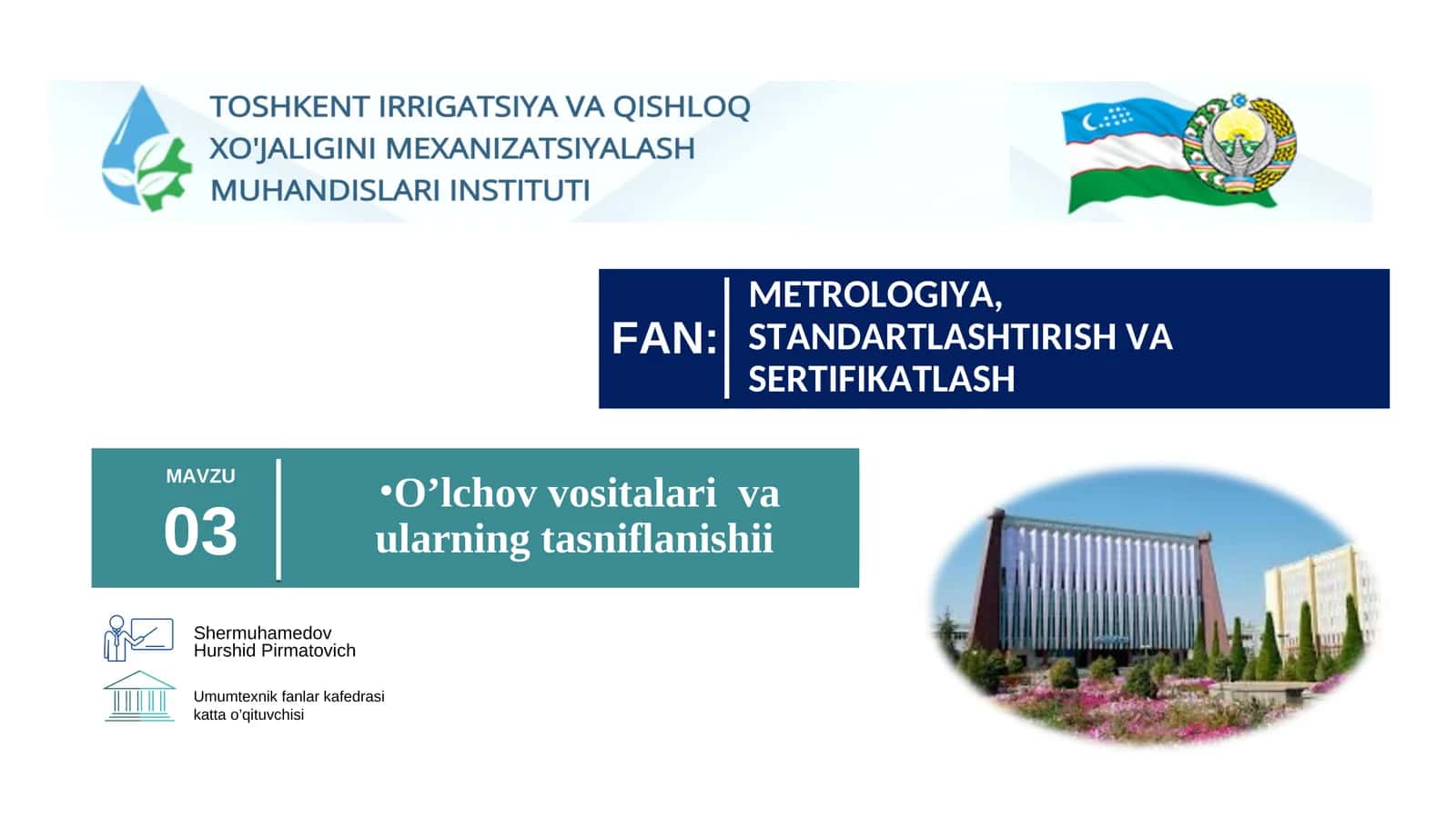 O’lchov vositalari va ularning tasniflanishii 1