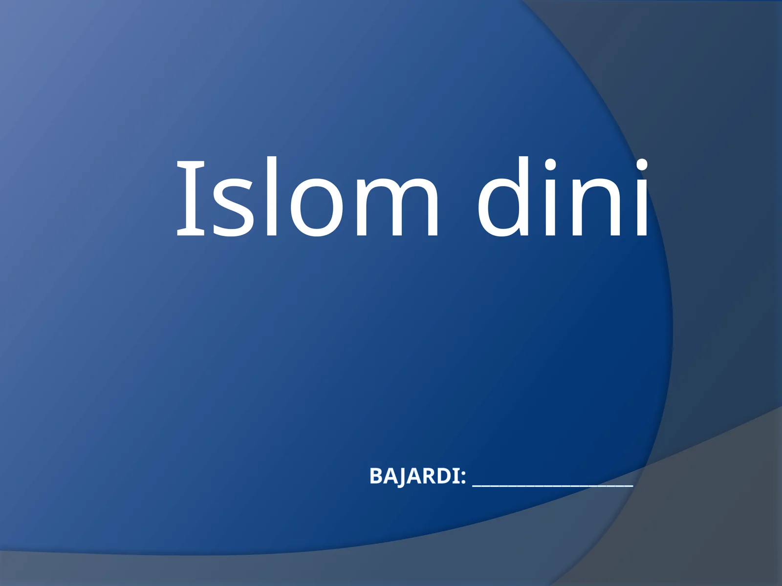Islom dini 1