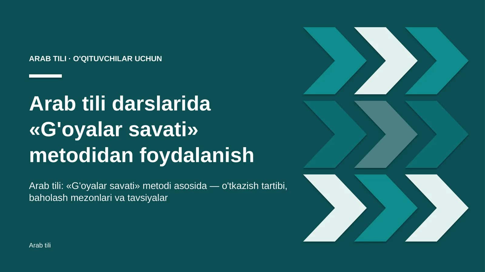 arab tili darslarida g'oyalar savati metodidan foydalanish 7902 1