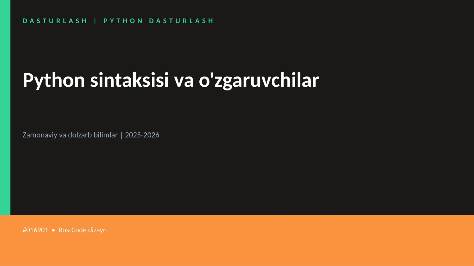 DASTURLASH | PYTHON DASTURLASH 1