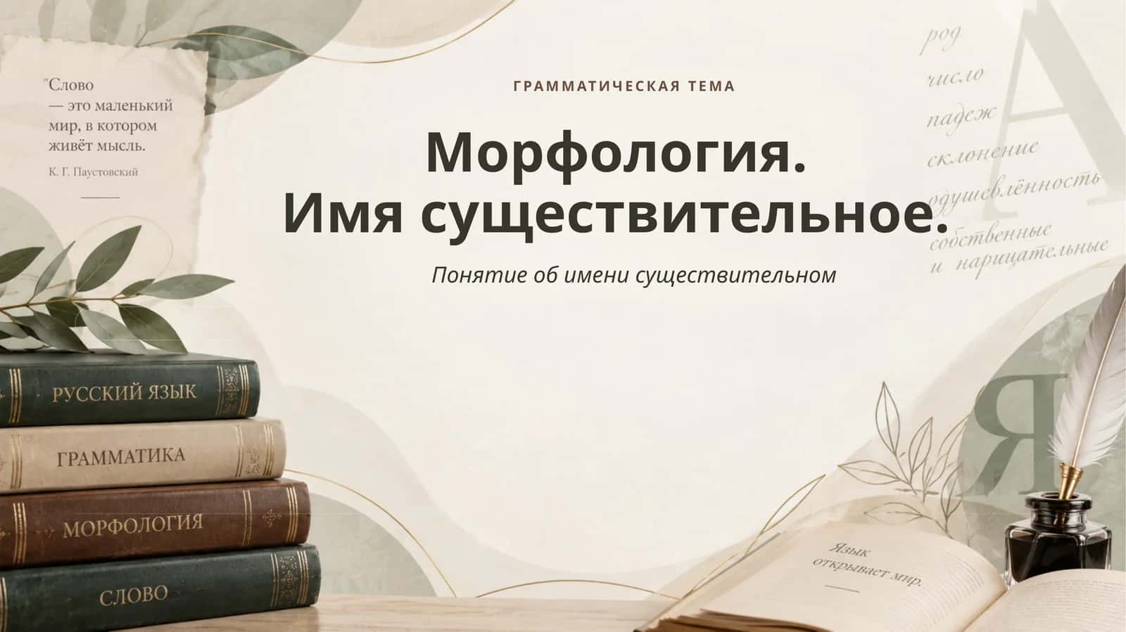 Морфология. Имя существительное 1