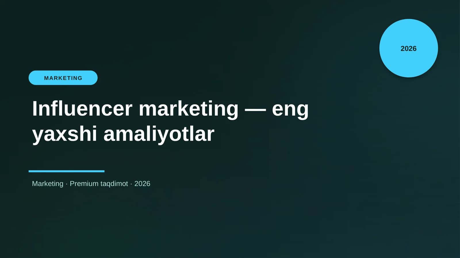 Influencer marketing — eng yaxshi amaliyotlar 1
