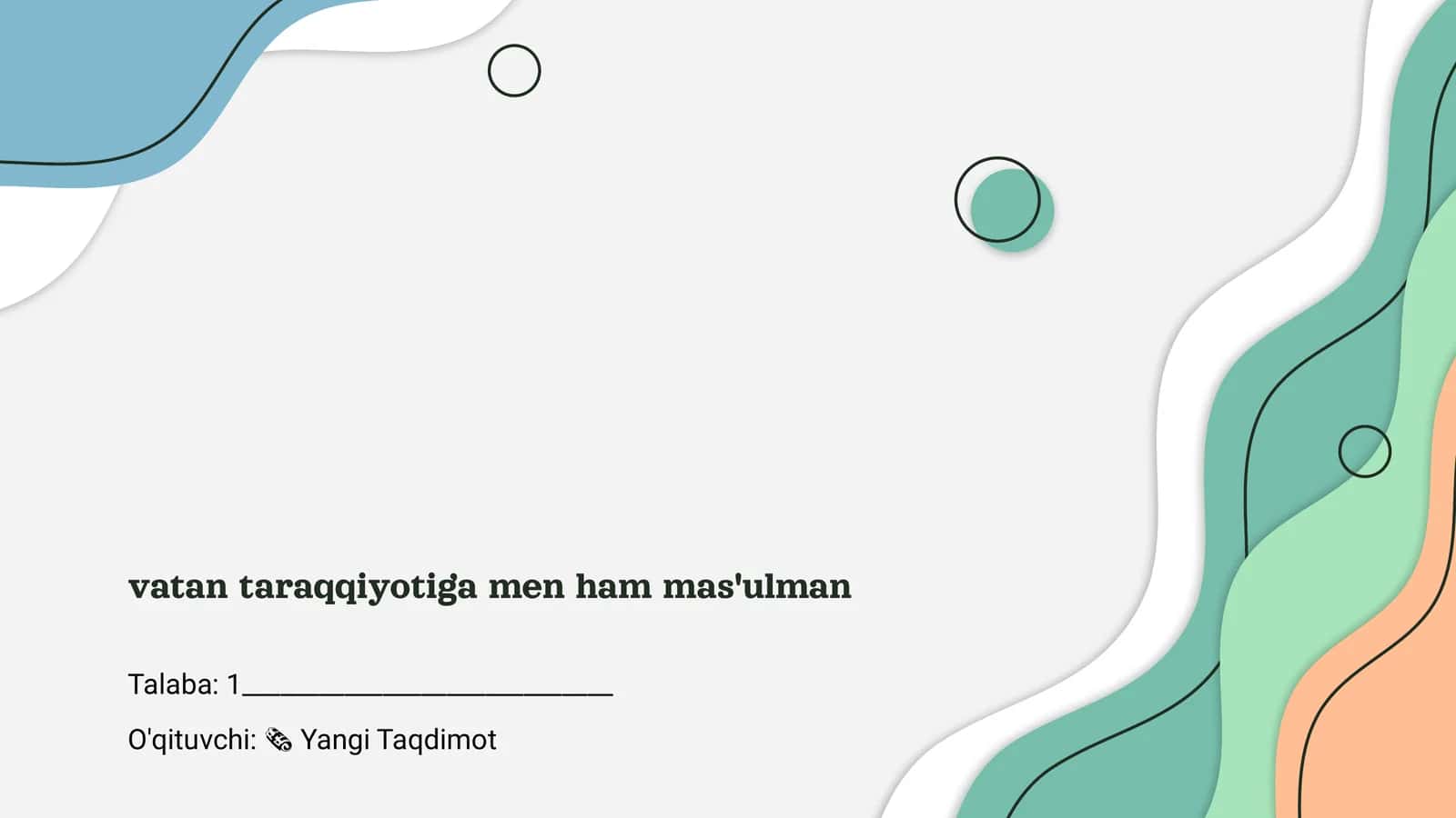 Vatan taraqqiyotiga men ham mas'ulman 1