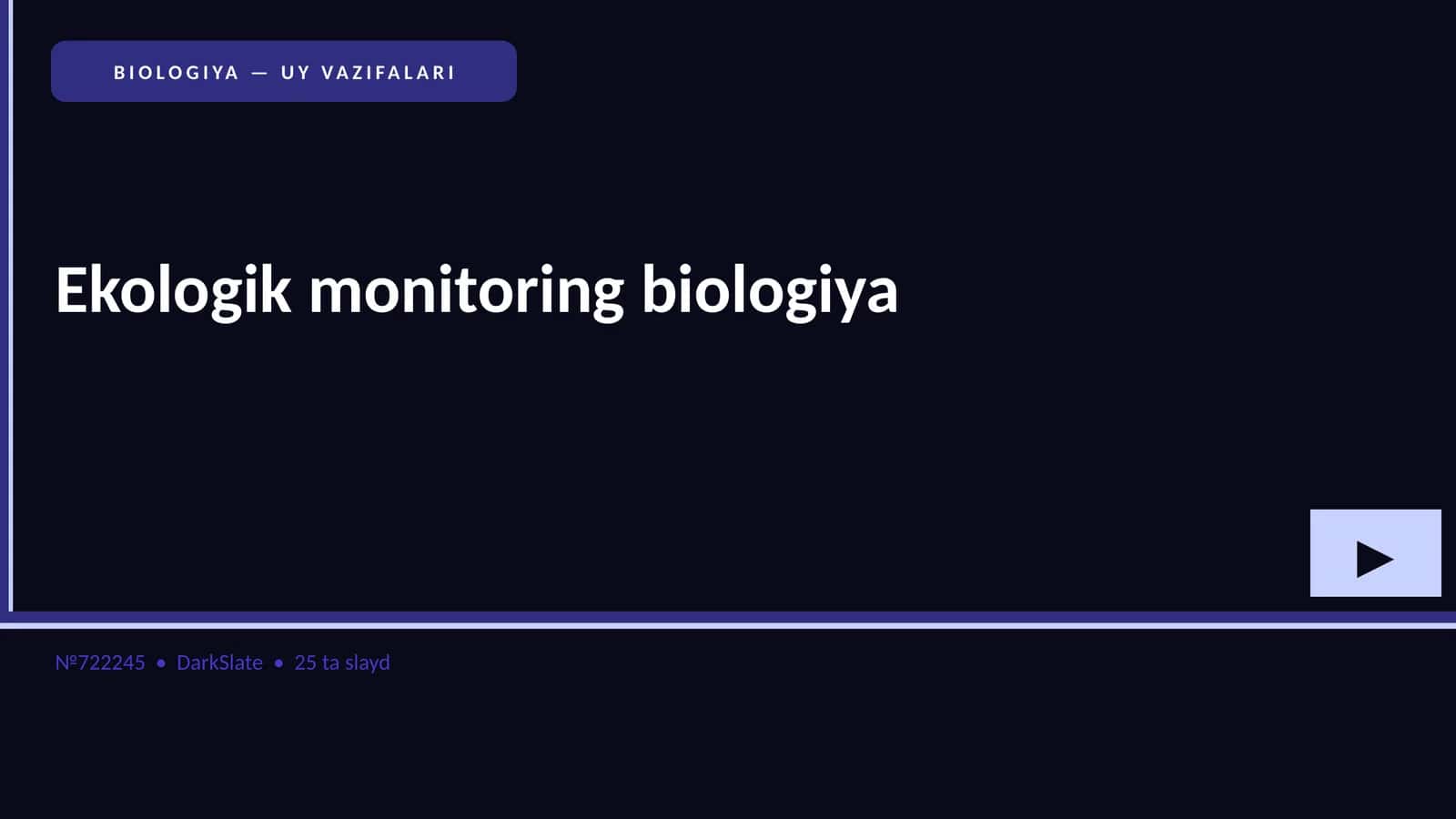 Ekologik monitoring biologiya 1