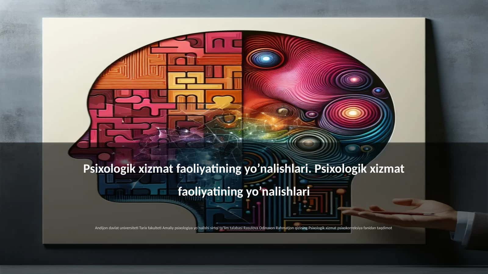 Psixologik xizmat faoliyatining yo’nalishlari 1