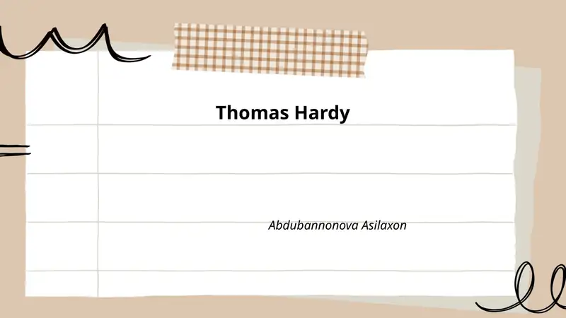 Thomas Hardy Novels 1