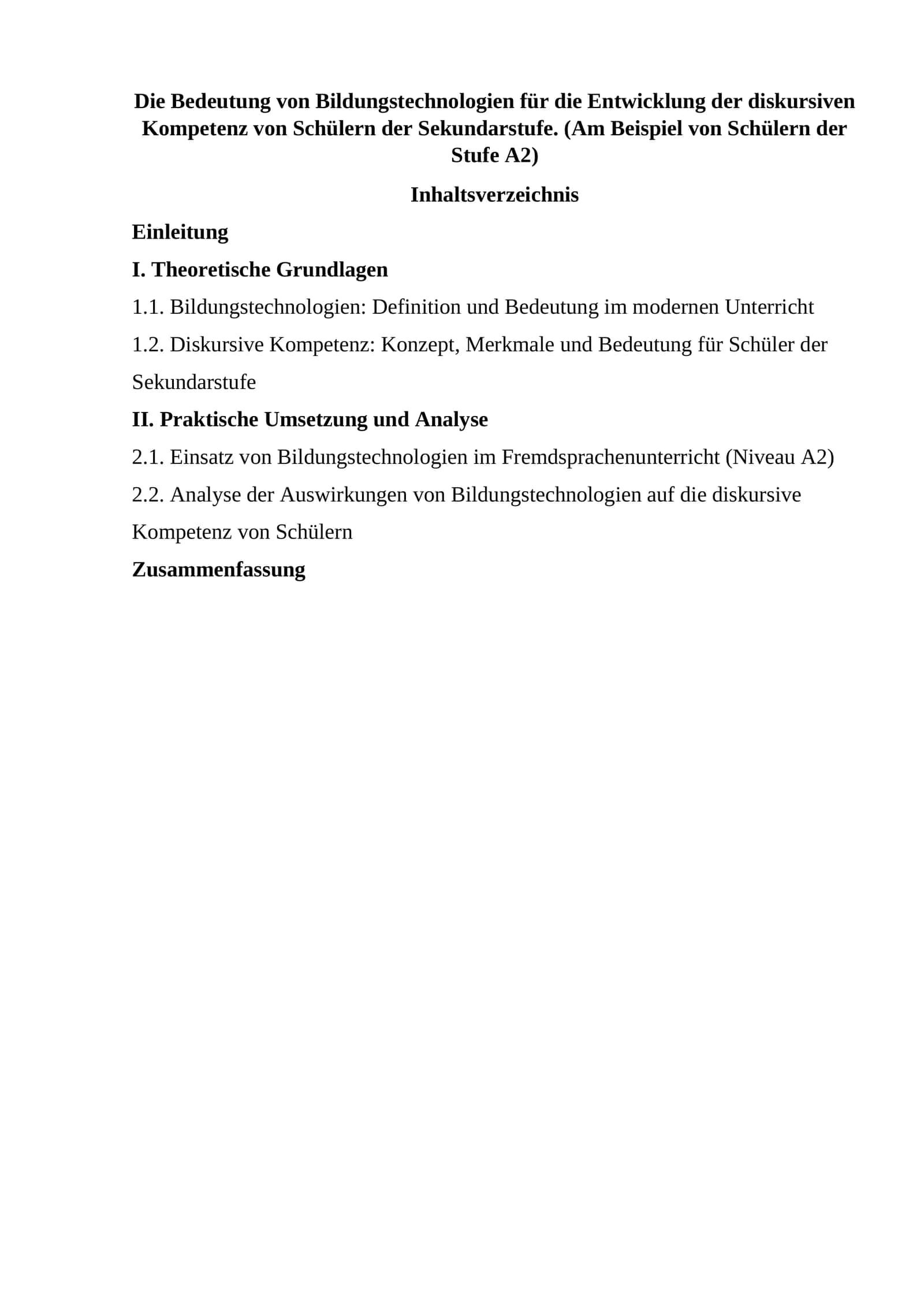 Bedeutung von Bildungstechnologien für die Entwicklung der diskursiven Kompetenz von Schülern der Sekundarstufe. (Am Beispiel von Schülern der Stufe A2) 1