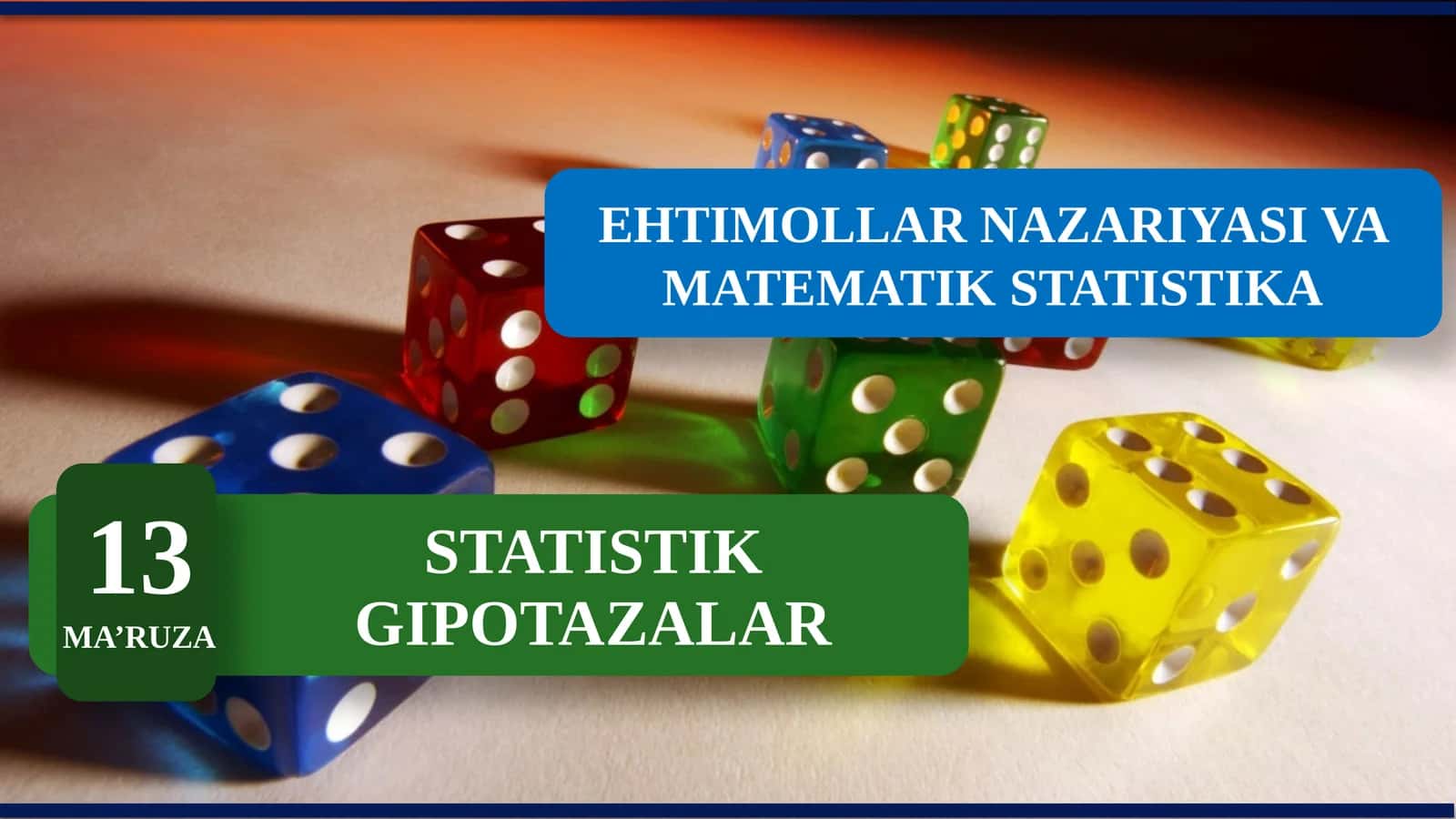 Statistik gipotezalar 1