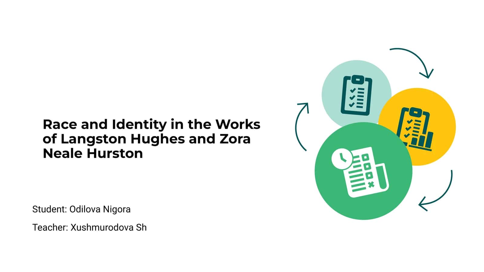 Taqdimotlar: Race and Identity in the Works of Langston Hughes and Zora Neale Hurston 1