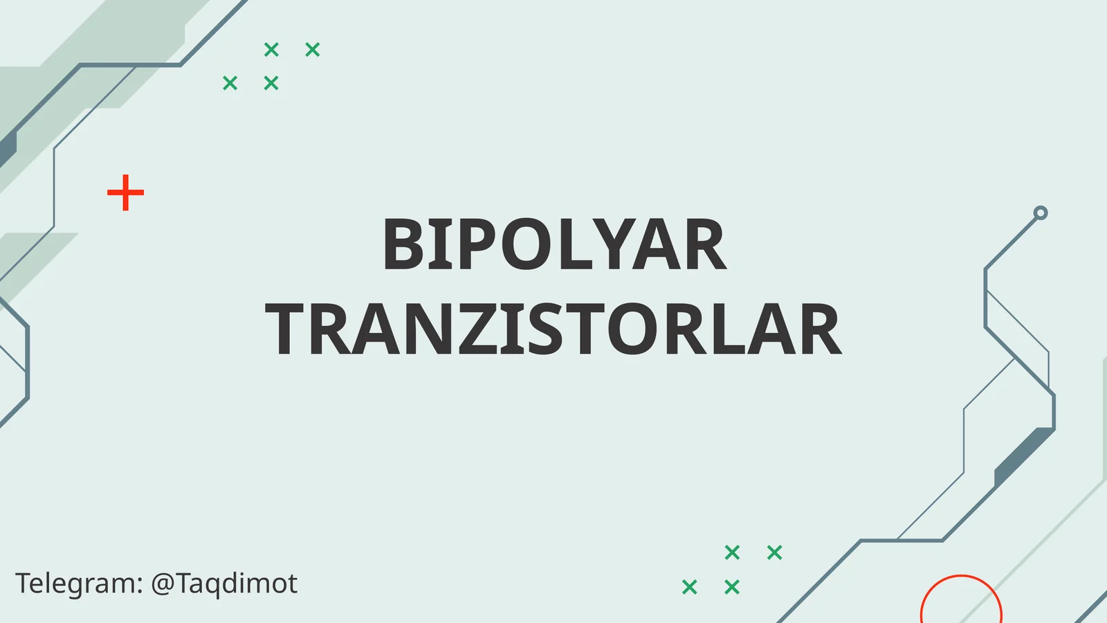 BIPOLYAR TRANZISTORLAR 1