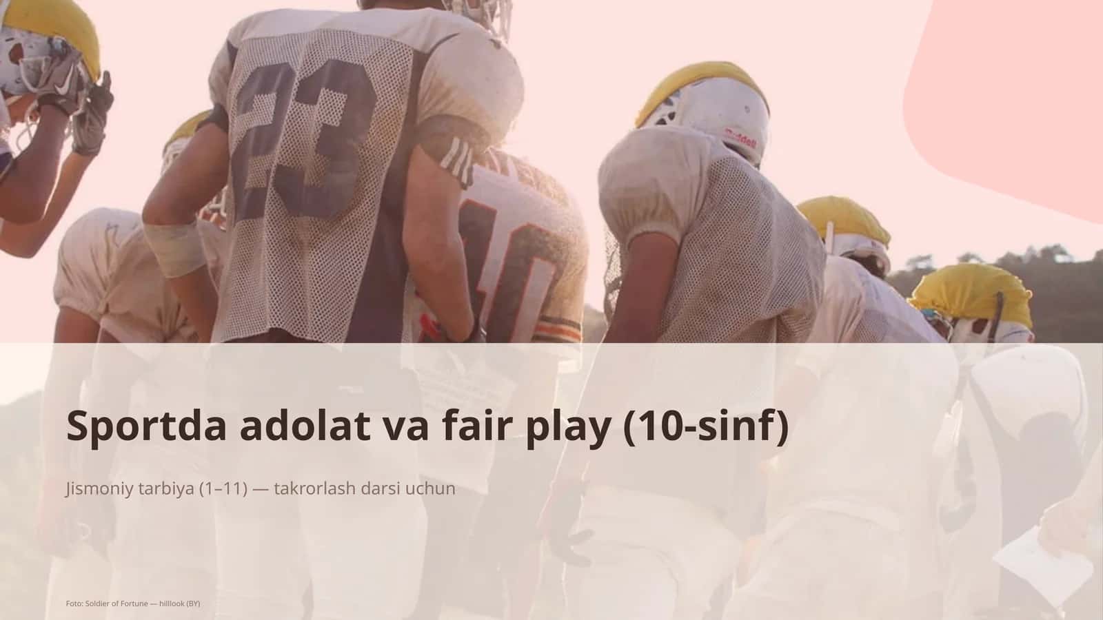Sportda adolat va fair play (10-sinf) 1