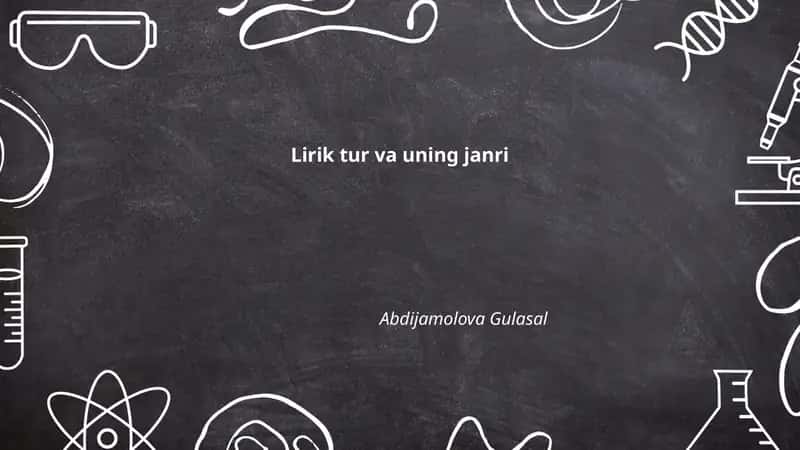 Lirik tur va uning janri 1