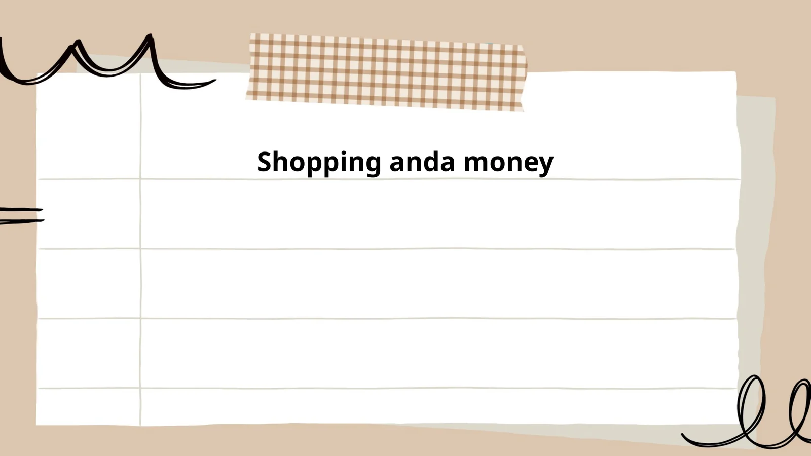 Budgeting for Shopping 1