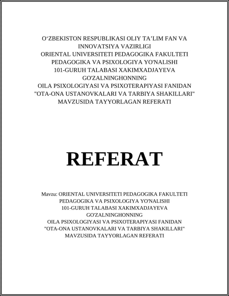 ORIENTAL UNIVERSITETI PEDAGOGIKA FAKULTETI 1