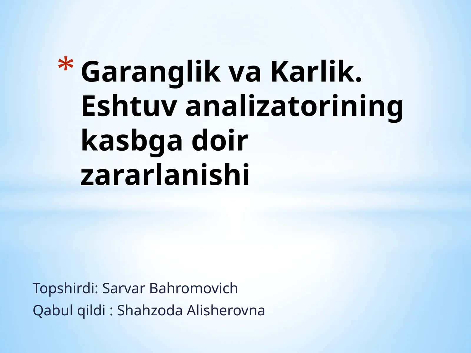 Garanglik va Karlik 1
